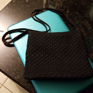 Black woven purse
